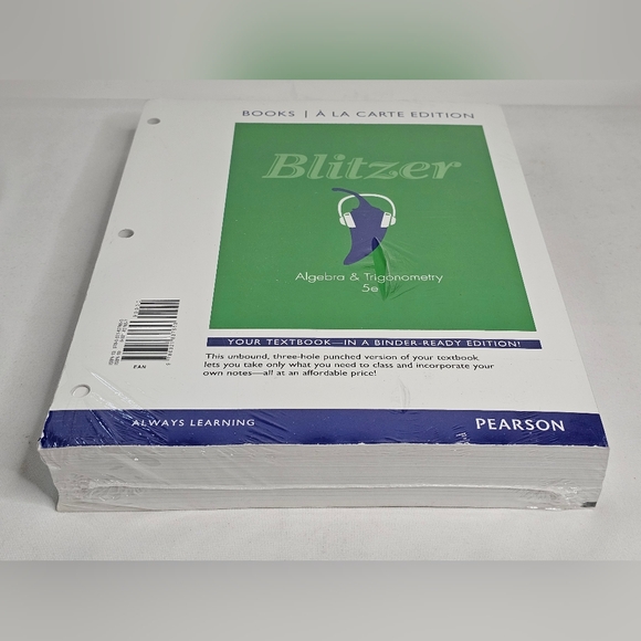 Blitzer Algebra & Trigonometry 5th Edition Your Textbook In Binder-Ready Edition - Picture 2 of 4